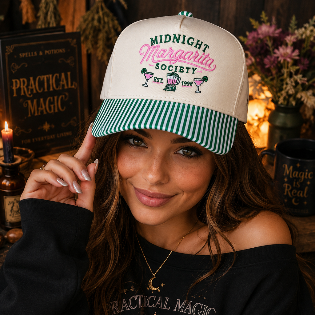 Midnight Margarita Society Embroidered Trucker Hat