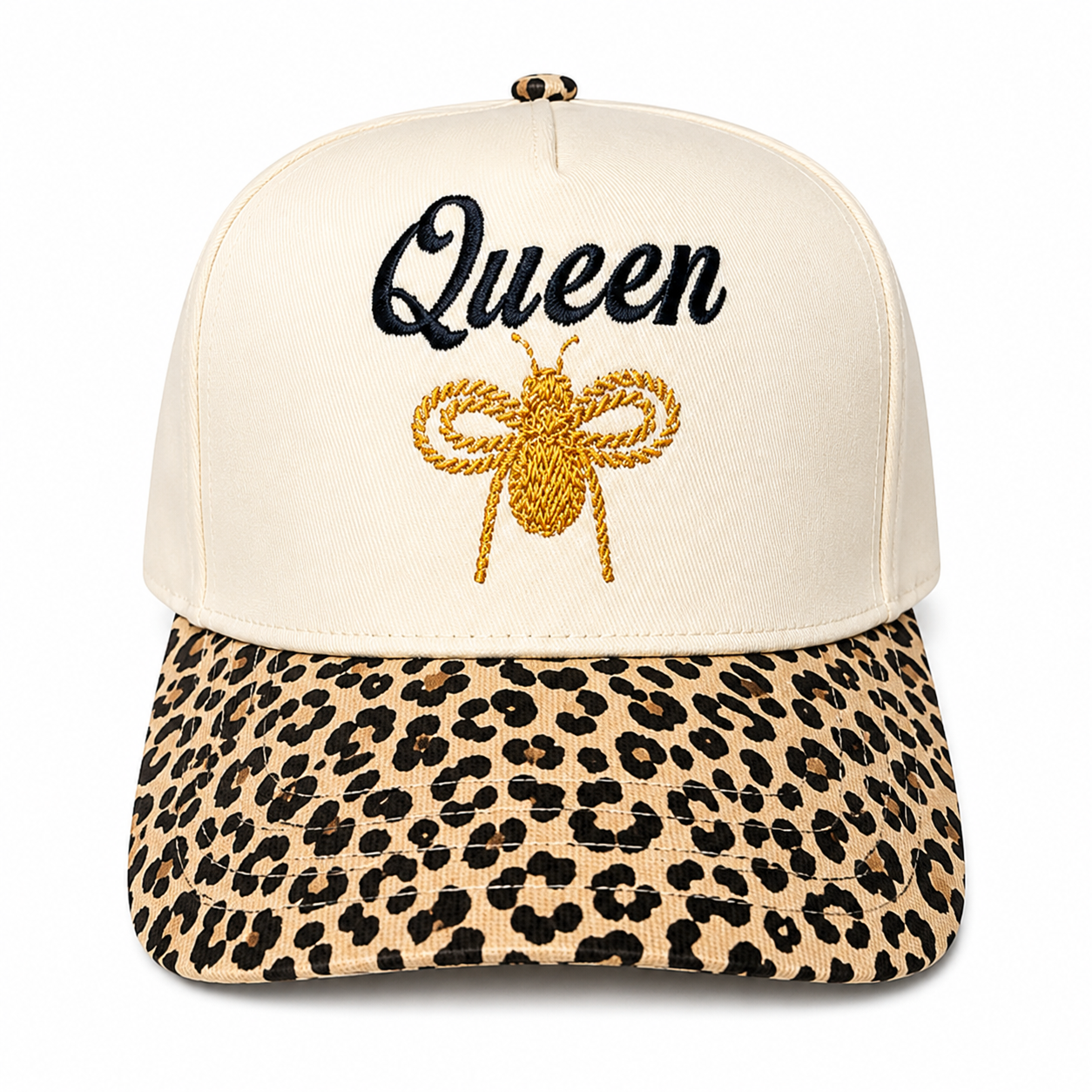 Queen Bee Trucker Hat | Leopard Print Hat for Women | Western Boutique Hat | Cute Cowgirl Hat | Trendy Summer Trucker Cap