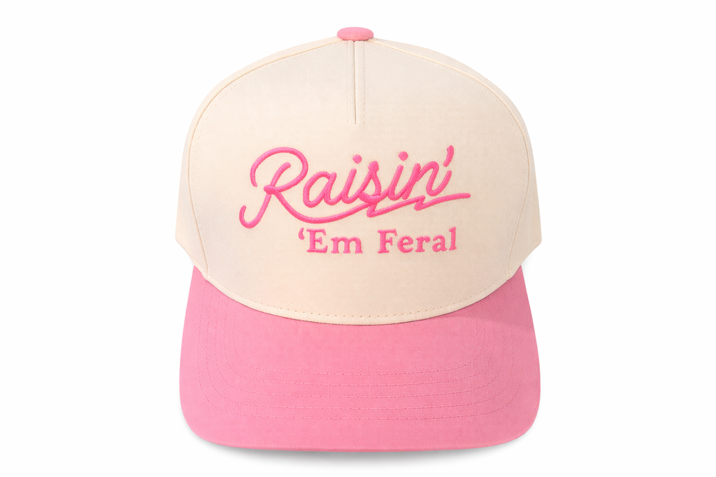 Raisin’ Em Feral Cowgirl Snapback Hat – Pink Western Hat