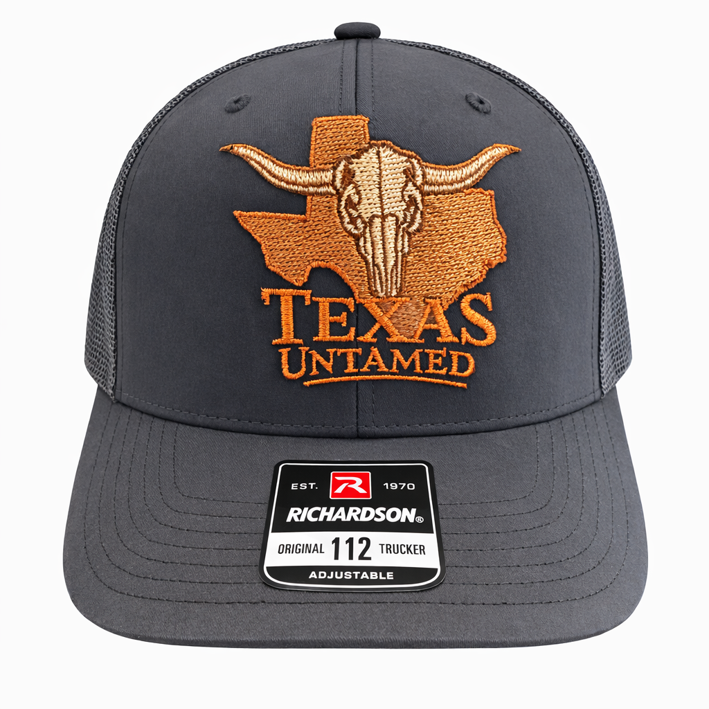 Texas Untamed Bull Skull Richardson 112 Trucker Hat