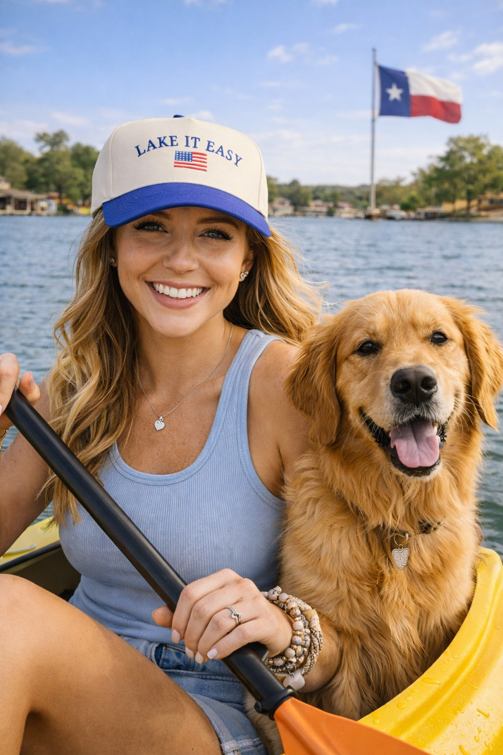 Lake It Easy Hat | Patriotic Lake Life Snapback | Texas Untamed