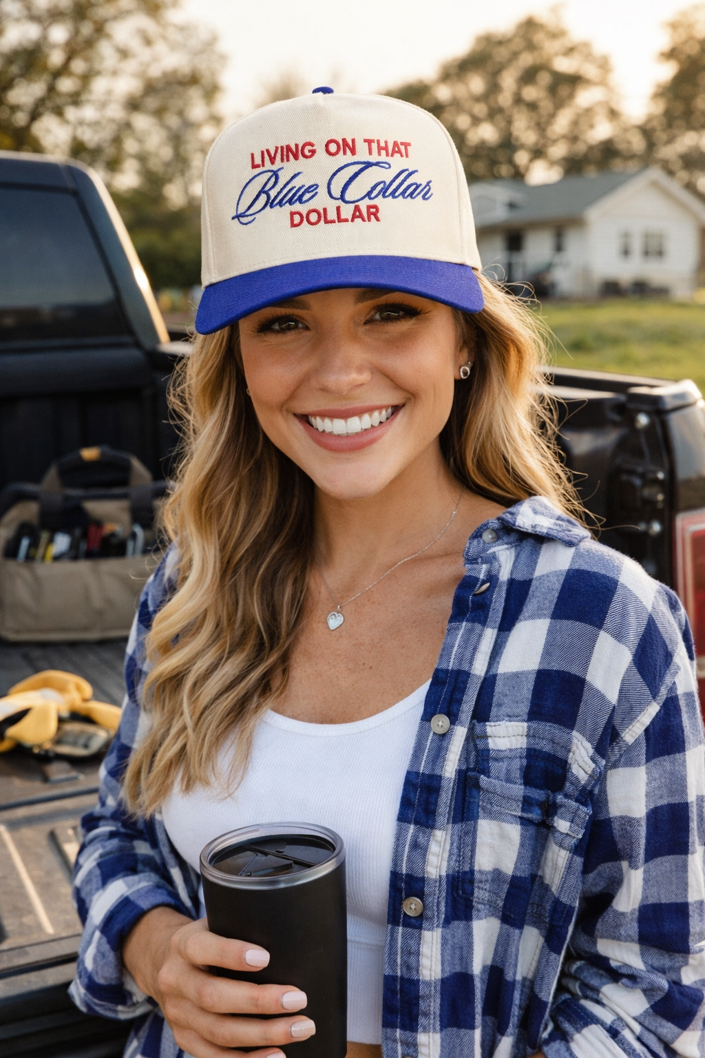 Blue Collar Dollar Trucker Hat