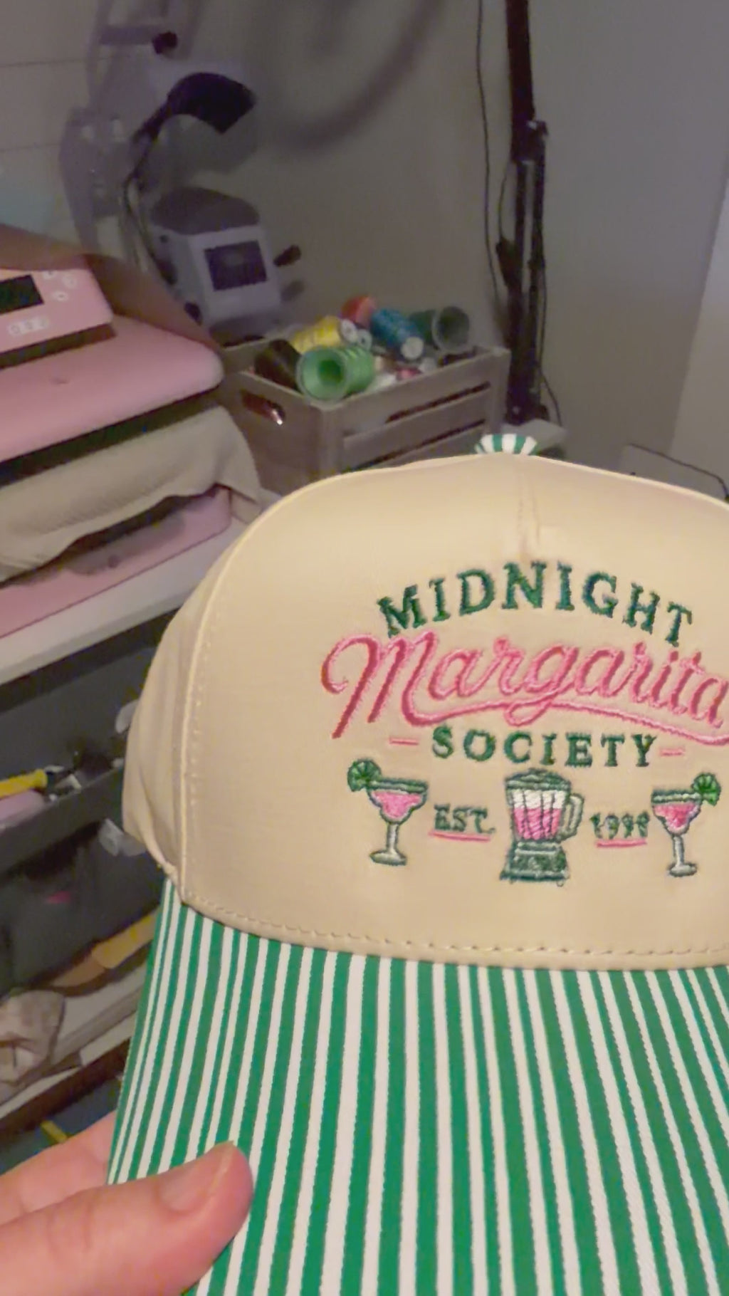 Midnight Margarita Society Embroidered Trucker Hat
