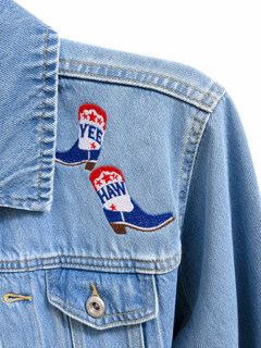 RED, WHITE & ROWDY DENIM JACKET