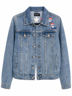 RED, WHITE & ROWDY DENIM JACKET