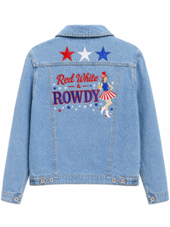 RED, WHITE & ROWDY DENIM JACKET