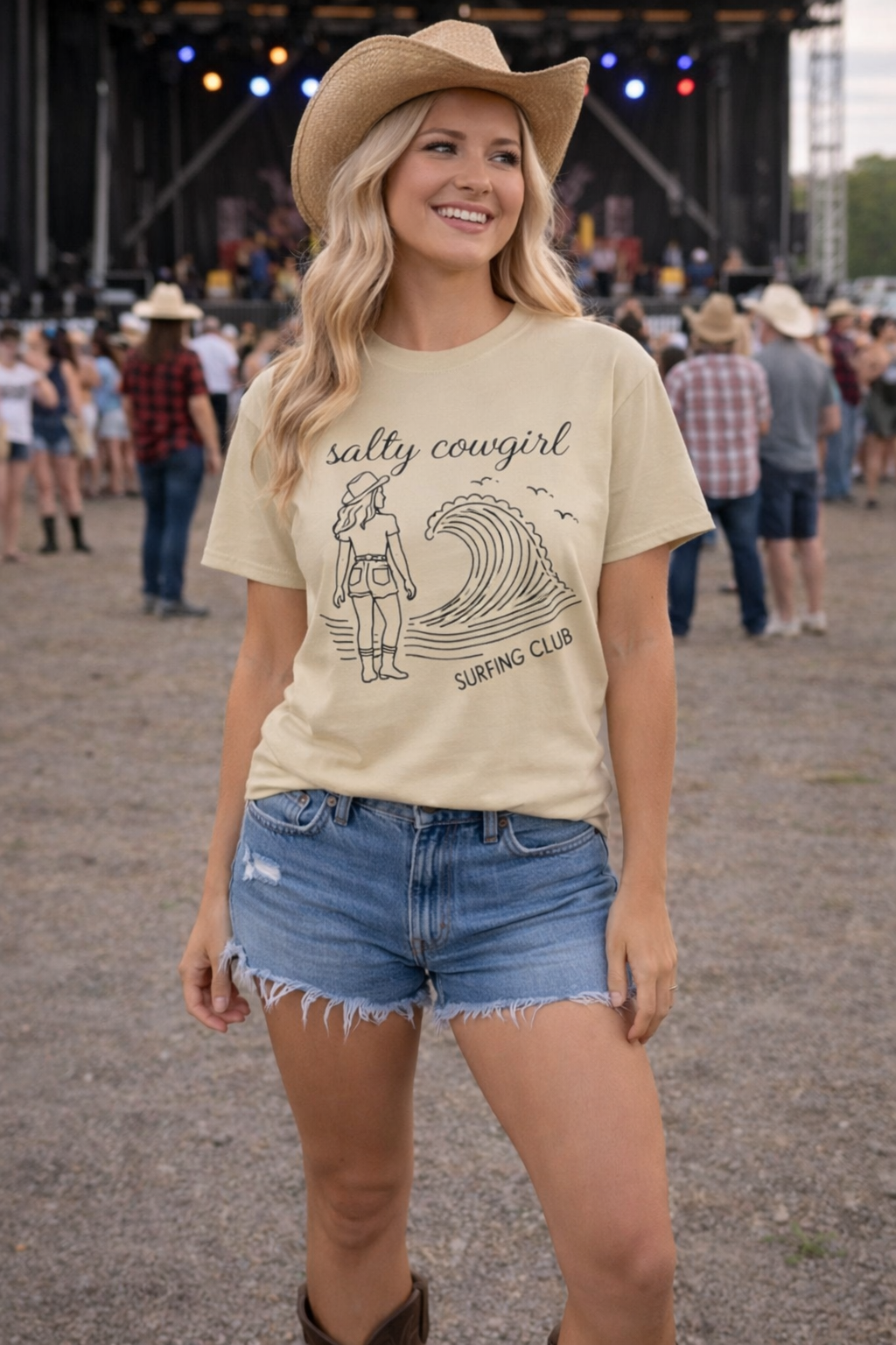 Salty Cowgirl Surfing Club Tee