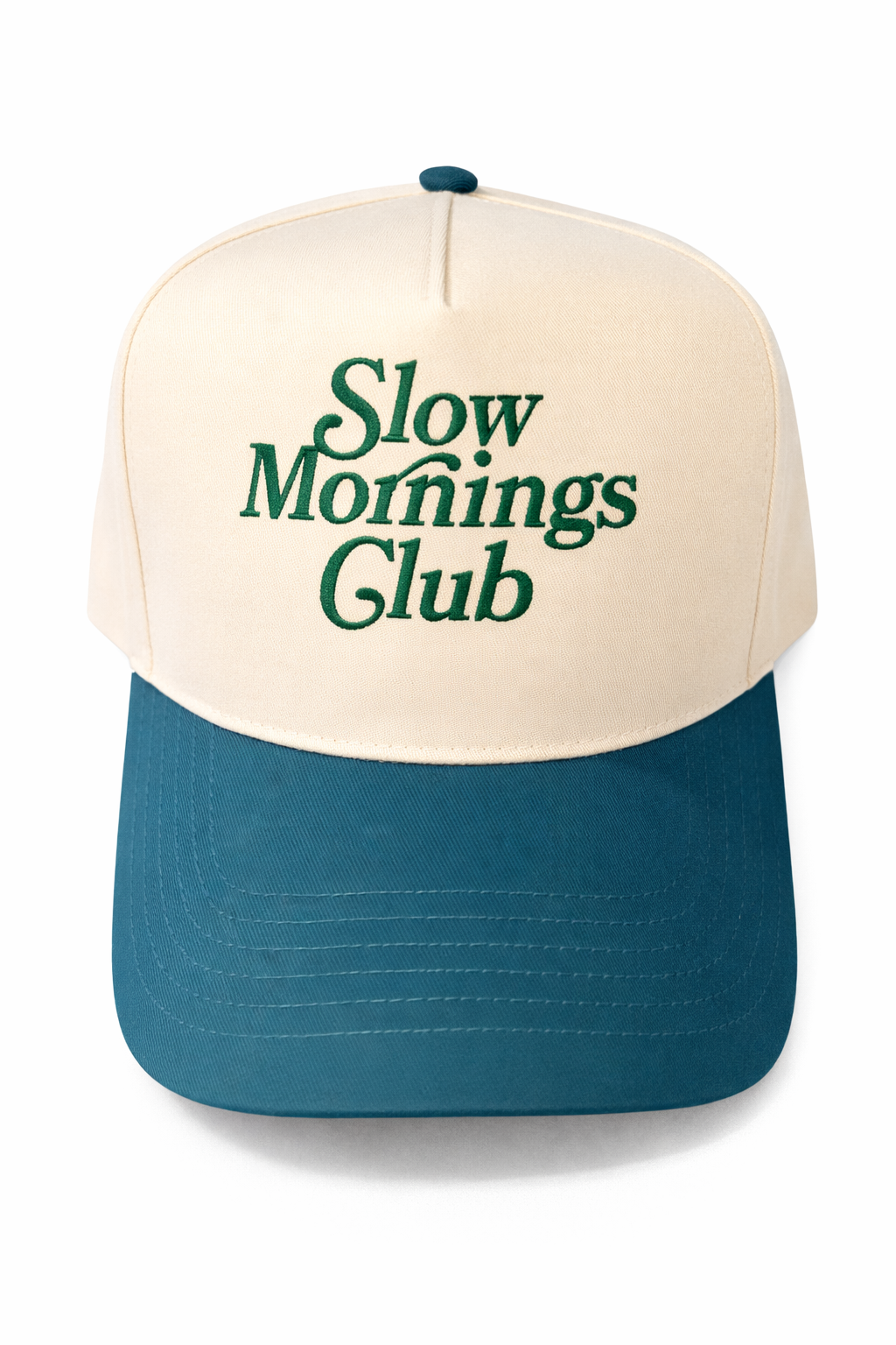Slow Mornings Club Snapback Hat – Green Western Trucker Hat