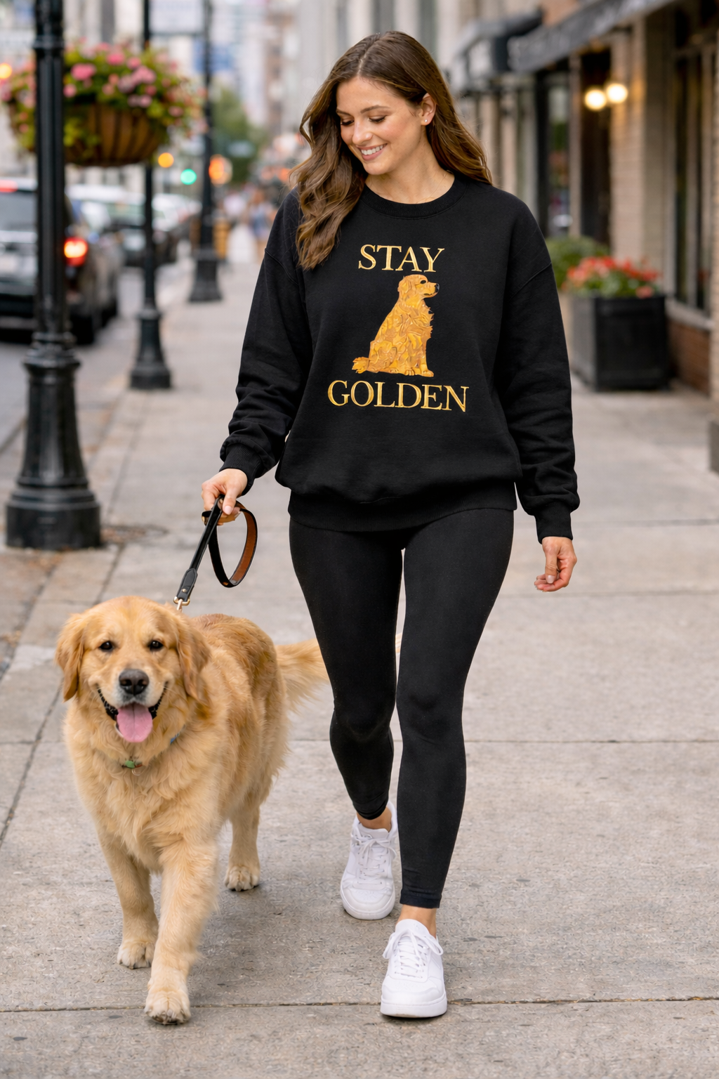 Stay Golden Retriever Embroidered Sweatshirt
