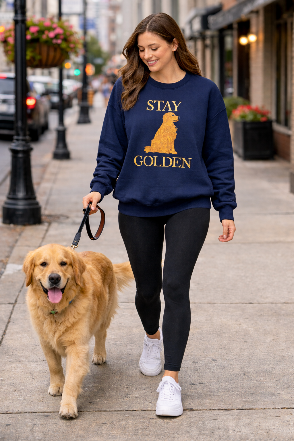 Stay Golden Retriever Embroidered Sweatshirt