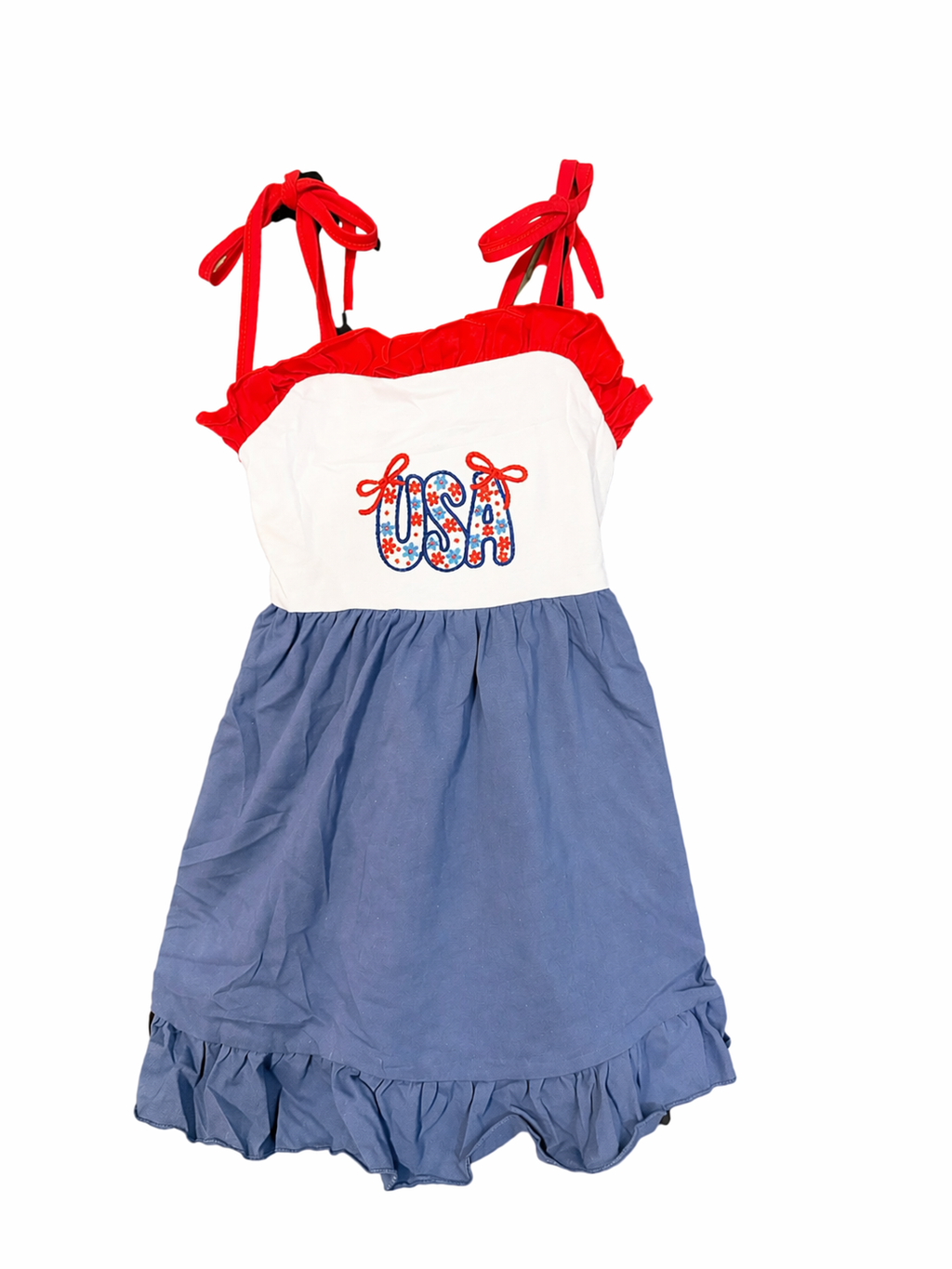 Little Miss America Sundress | Patriotic Toddler Dress | 100% Cotton