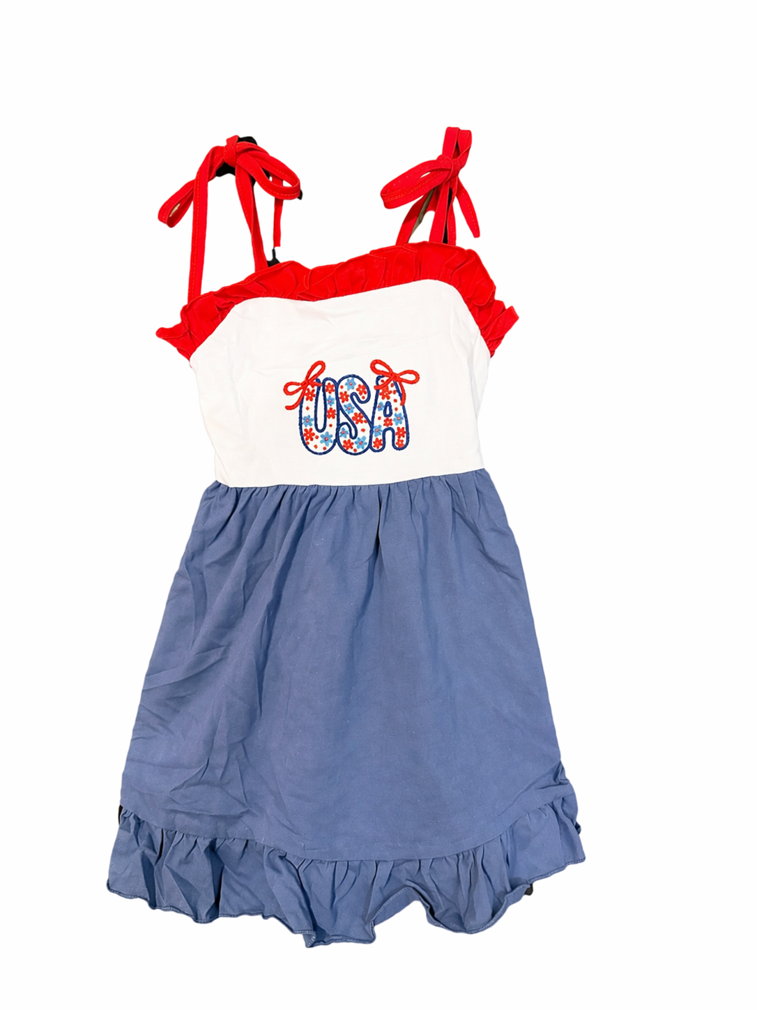 Little Miss America Sundress | Patriotic Toddler Dress | 100% Cotton